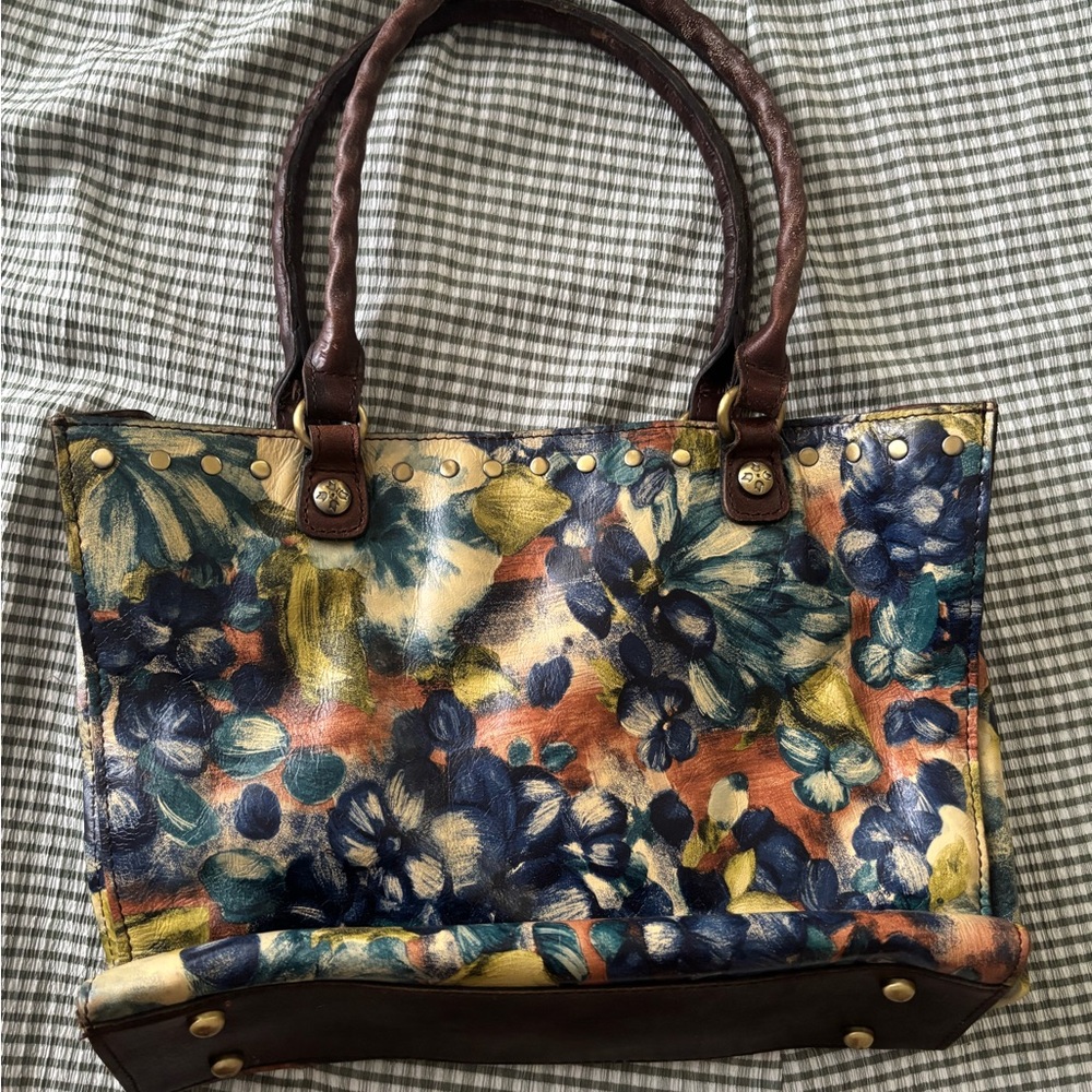 Patricia Nash Multicolor Floral Leather Tote Bag